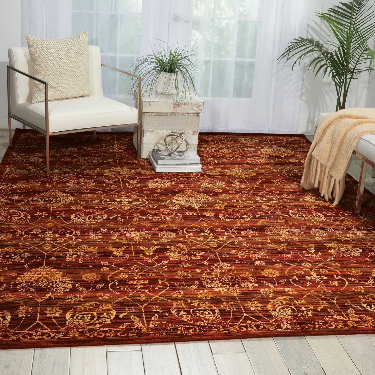 Nourison Home Rhapsody RH007 Sienna Gold  Transitional Loom Rug