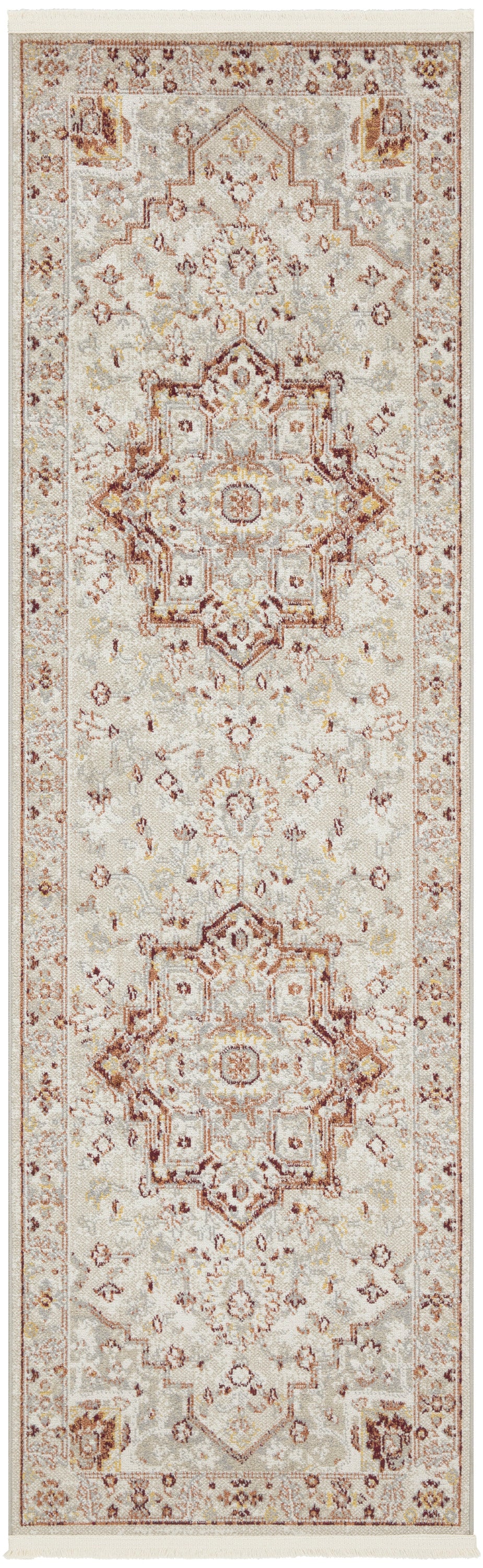 Nourison Home Carina CNA02 Brick Silver  Transitional Machinemade Rug