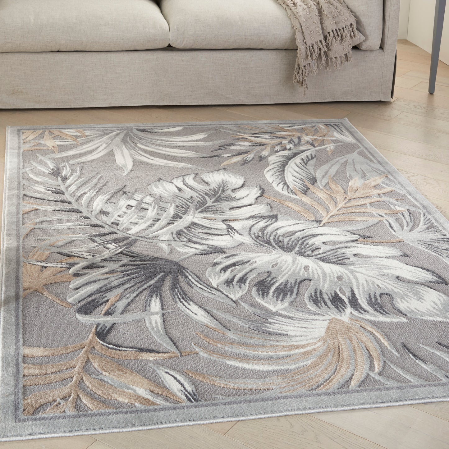 Nourison Home Seaside SDS01 Grey  Contemporary Machinemade Rug