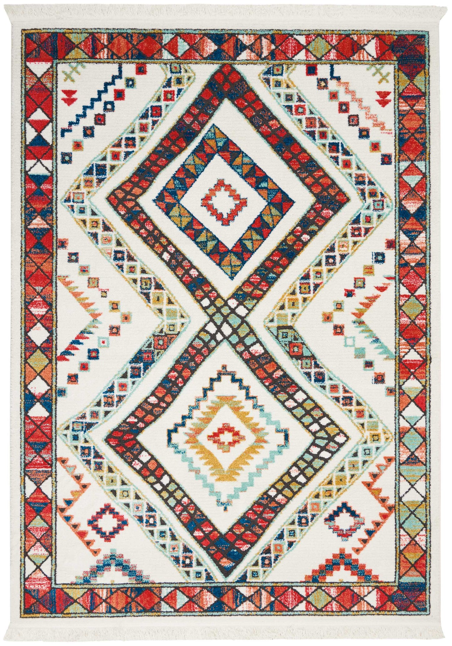 Nourison Home South Western NAV02 White  Transitional Machinemade Rug