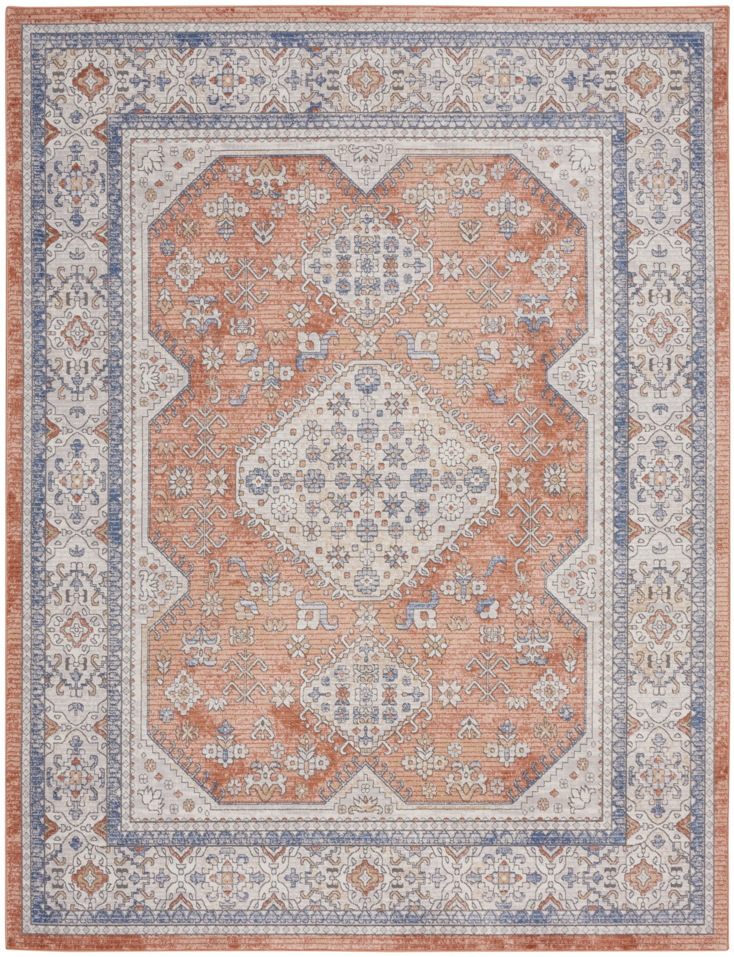 Nicole Curtis Series 4 SR403 Cream Multi  Traditional Machinemade Rug