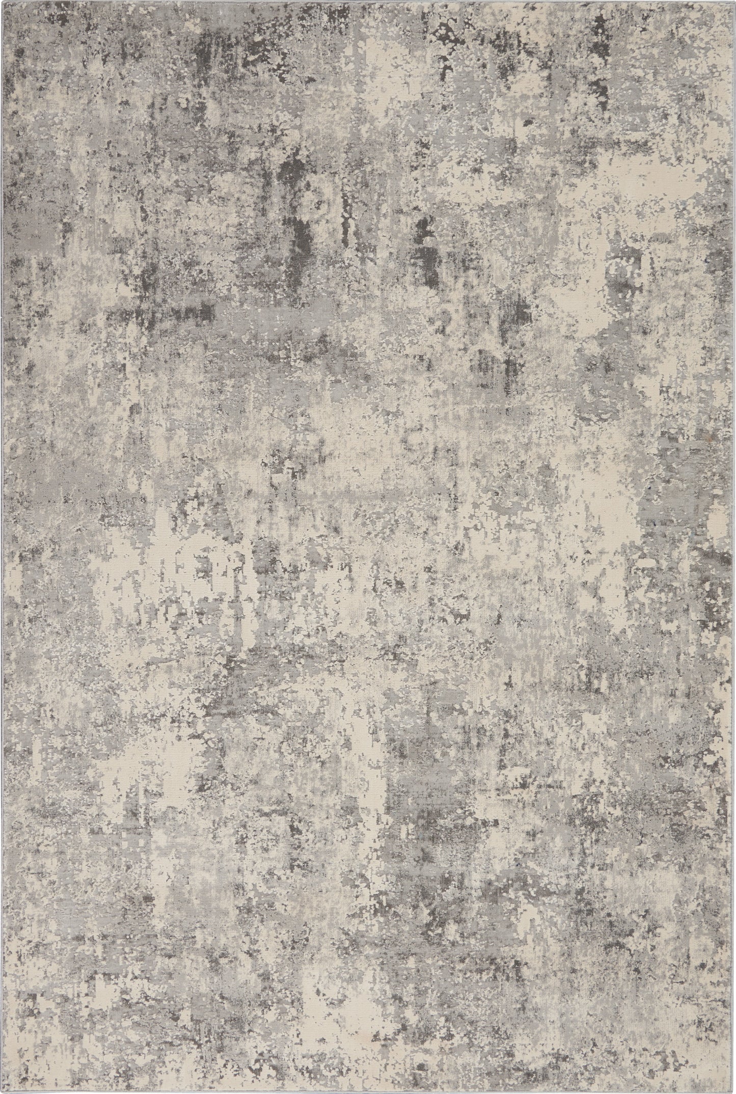 Nourison Home Rustic Textures RUS07 Grey Beige  Contemporary Machinemade Rug