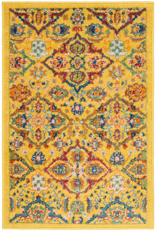 Nourison Home Allur ALR03 Yellow Multicolor Transitional Machinemade Rug