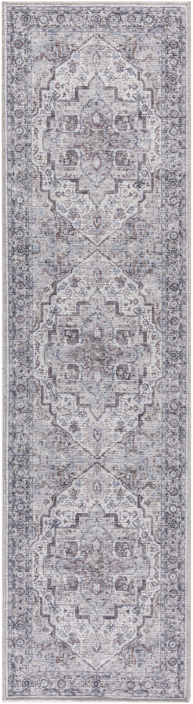 Nicole Curtis Machine Washable Series 1 SR101 Ivory Beige  Traditional Machinemade Rug