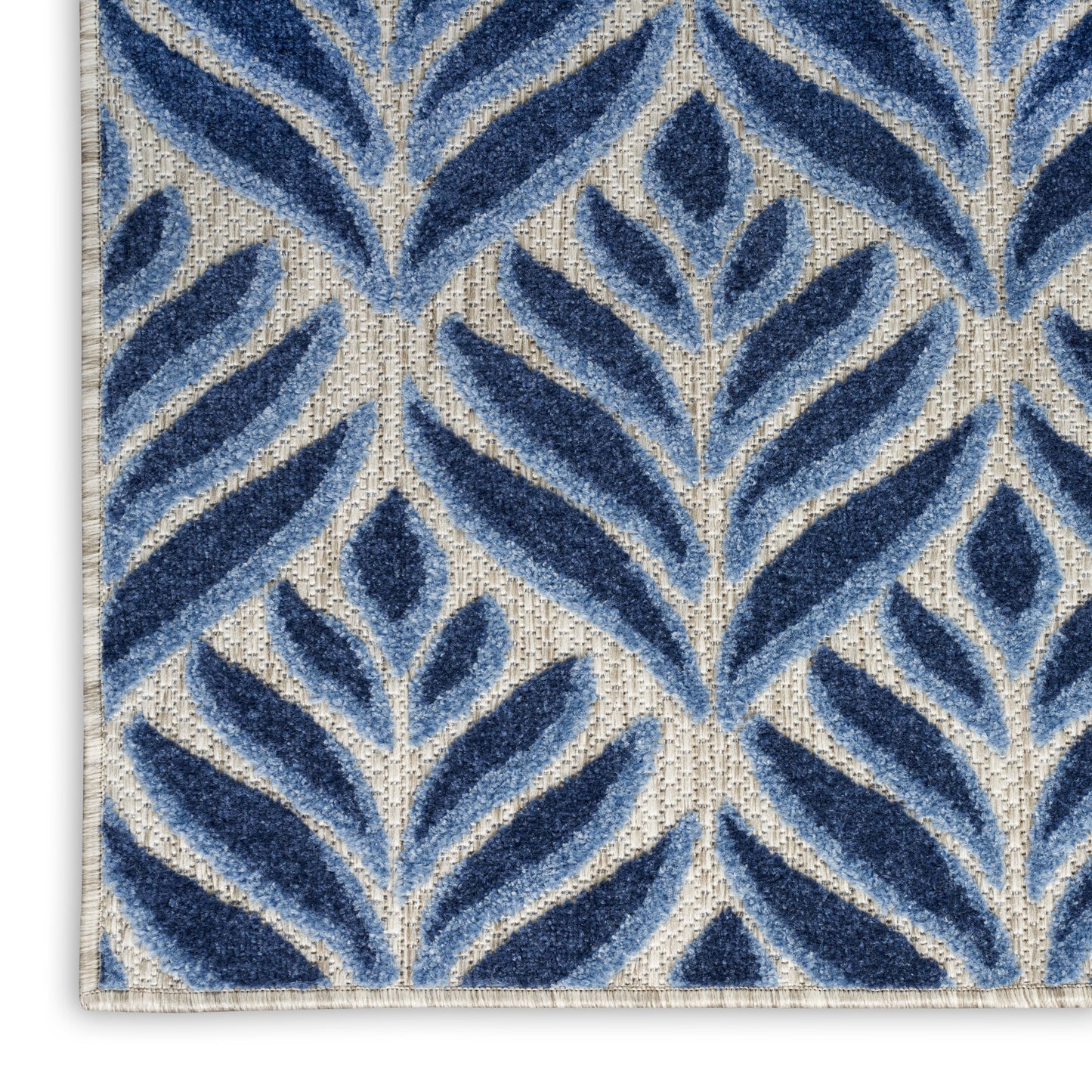 Nourison Home Aloha ALH35 Blue  Contemporary Machinemade Rug