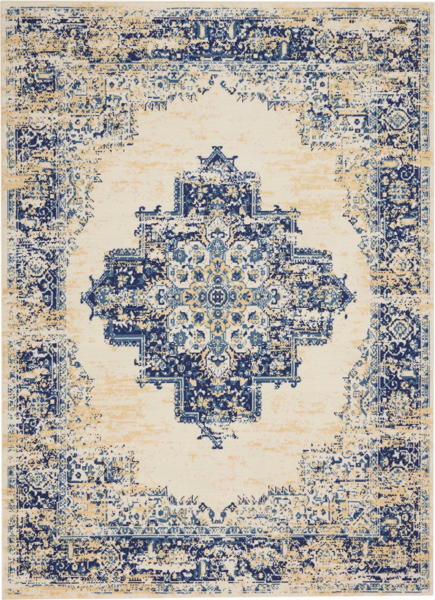 Nourison Home Grafix GRF14 White  Transitional Machinemade Rug