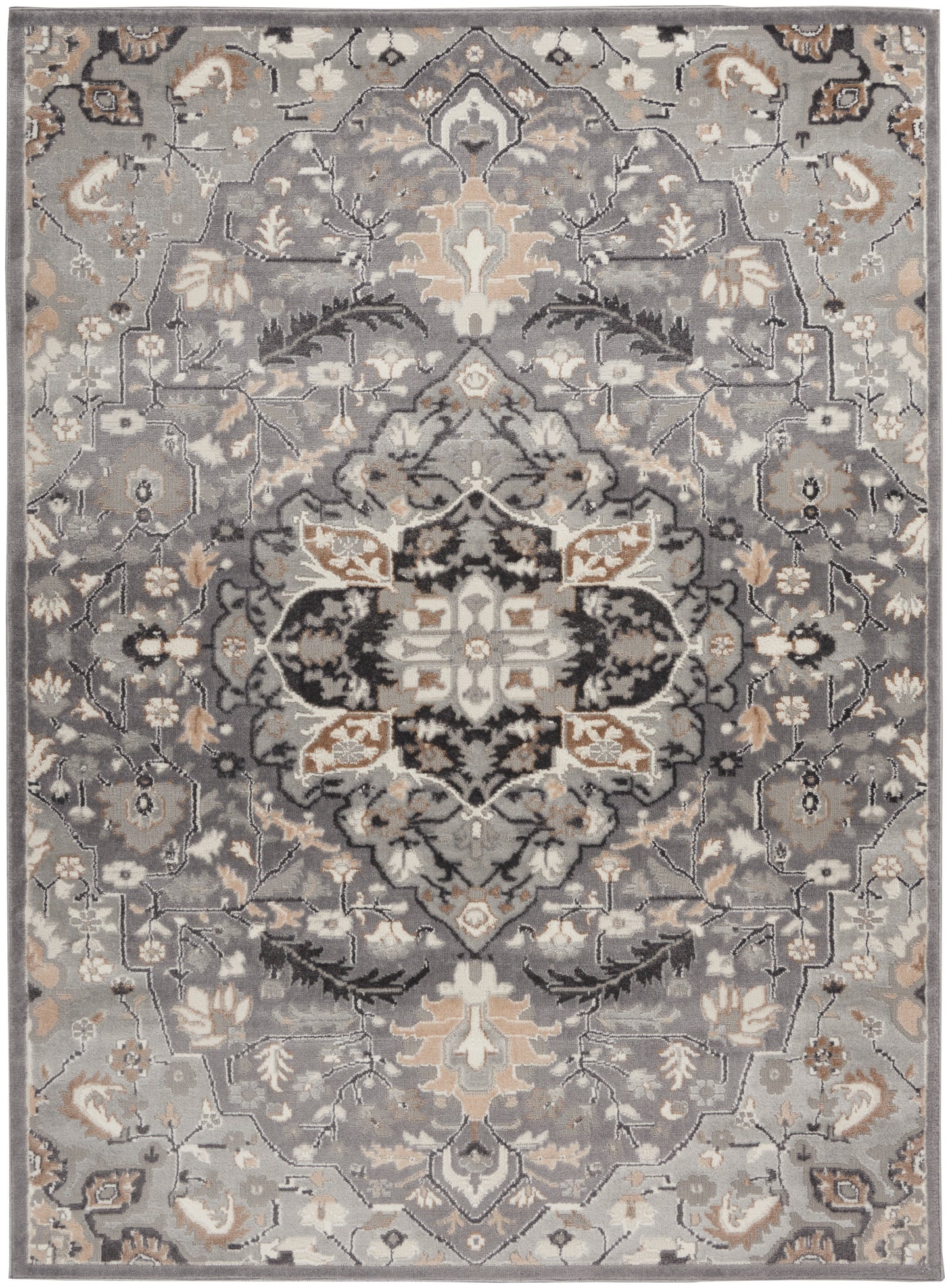 Nourison Home Elation ETN09 Grey  Traditional Machinemade Rug