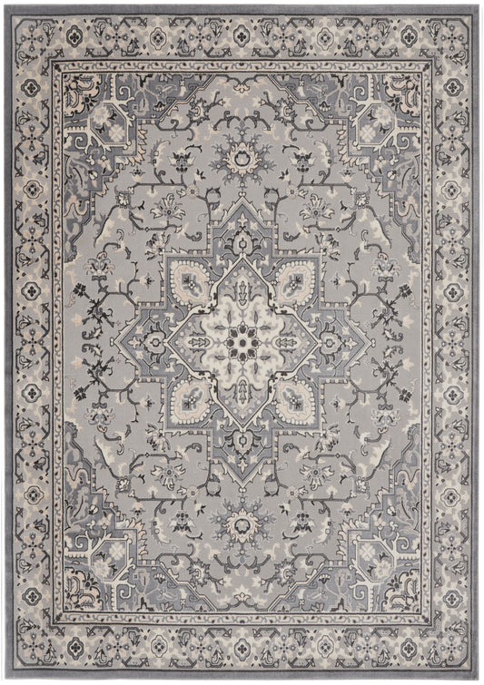 Nourison Home Grand Villa KI80 Grey  Traditional Machinemade Rug