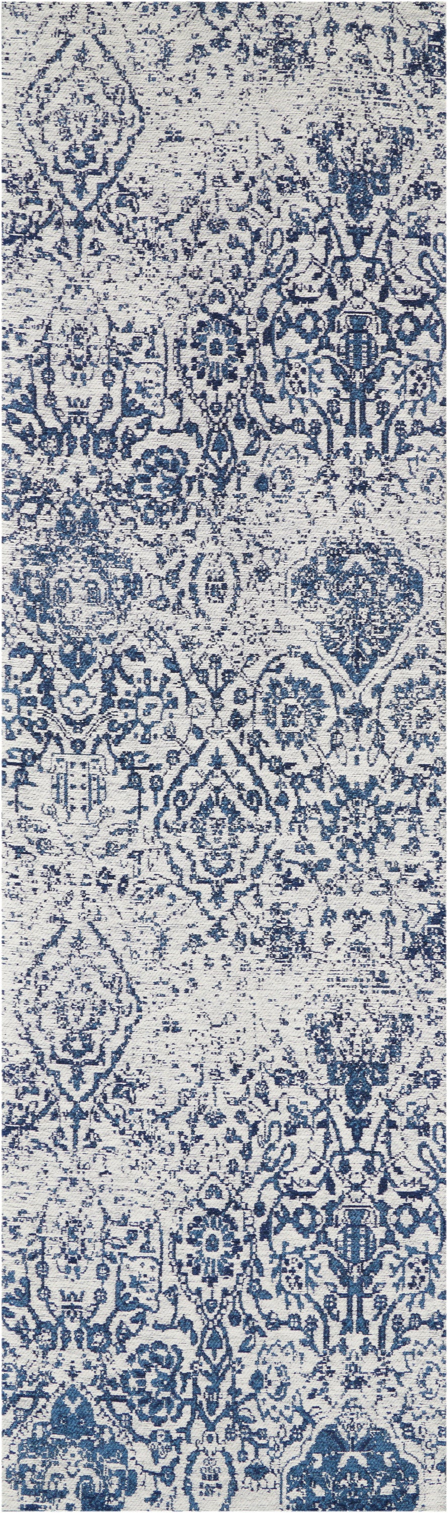 Nourison Home Damask DAS06 Ivory Navy  Transitional Machinemade Rug