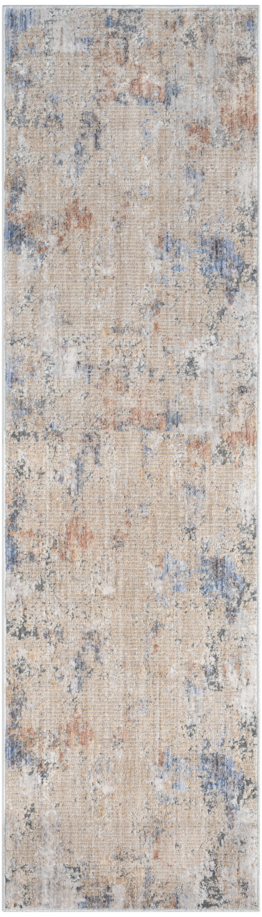 Nourison Home Abstract Hues ABH01 Beige Grey Contemporary Machinemade Rug