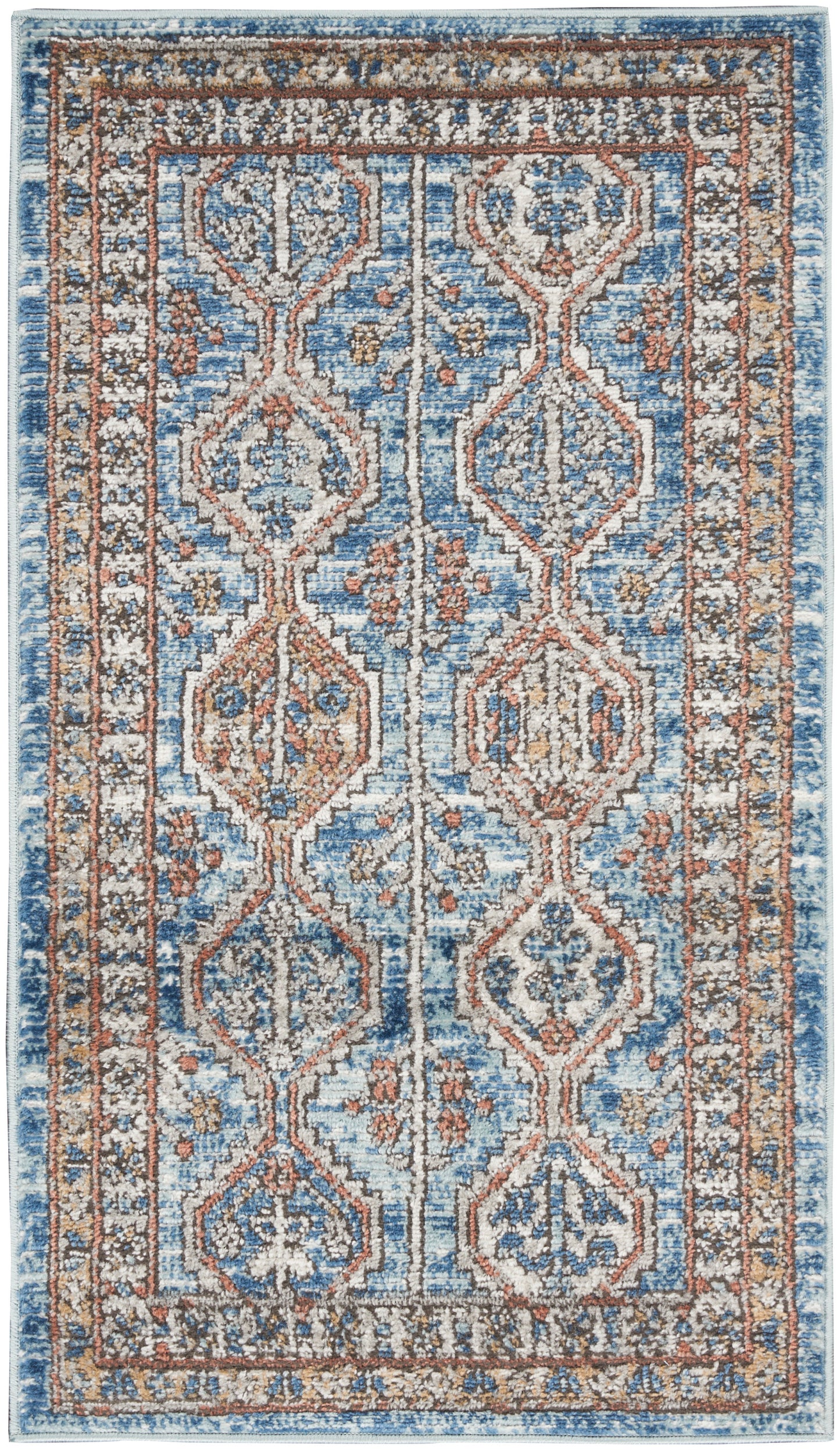 Nourison Home Quarry QUA15 Blue Multi Contemporary Machinemade Rug