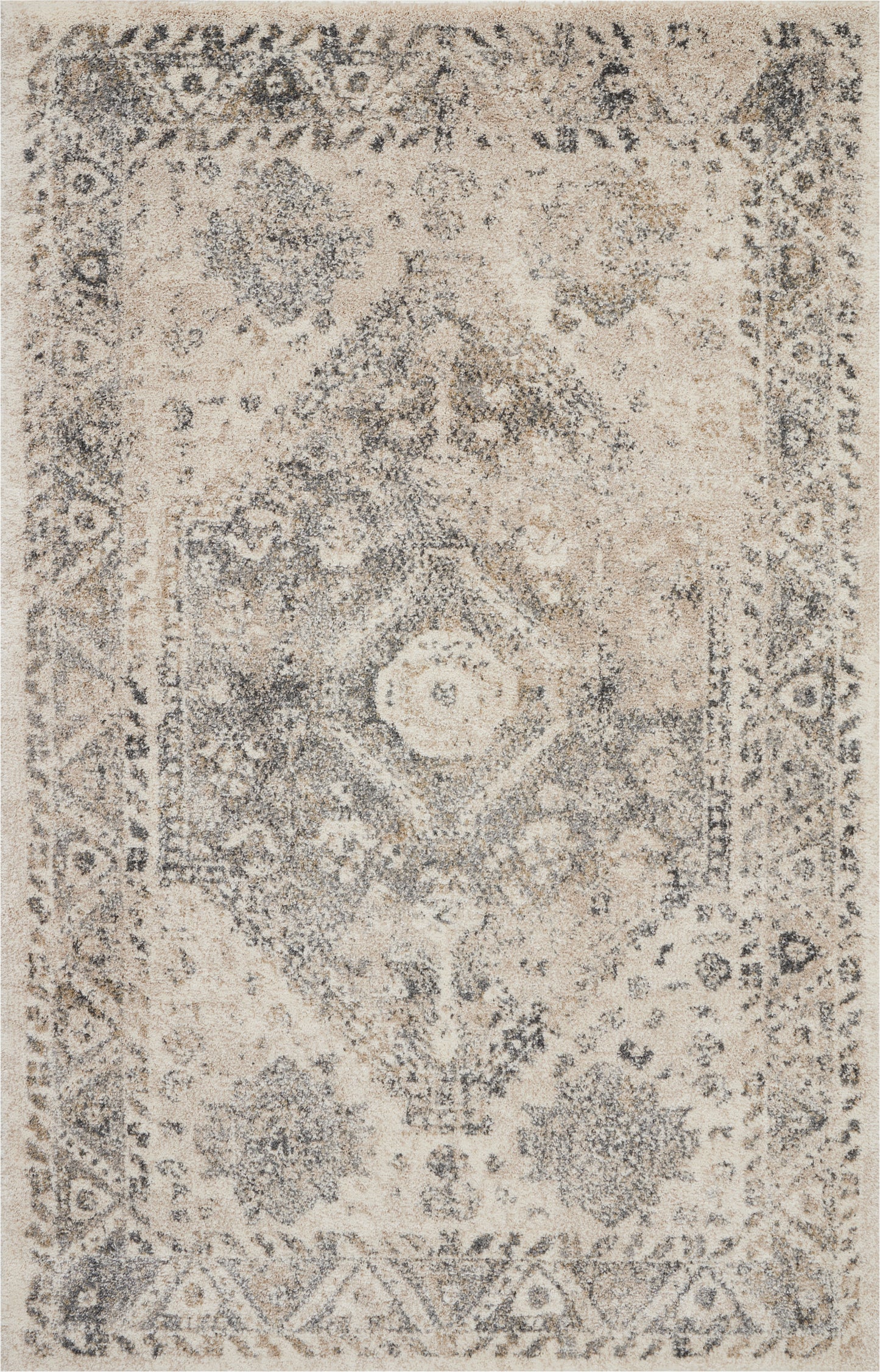 Nourison Home Fusion FSS11 Cream Grey  Transitional Machinemade Rug