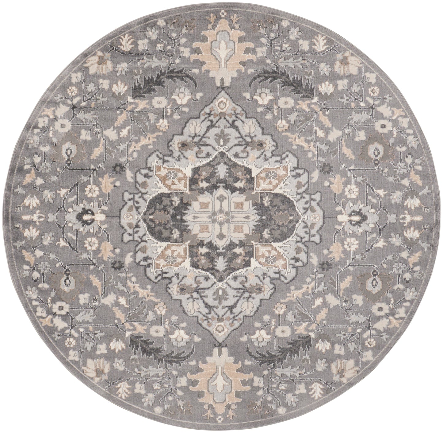 Nourison Home Elation ETN09 Grey  Traditional Machinemade Rug