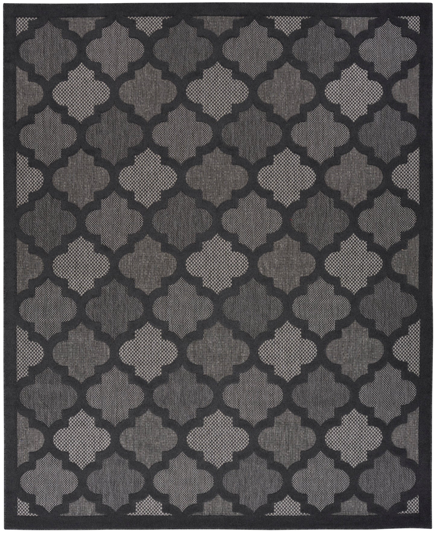 Nourison Home Easy Care NES01 Charcoal Black  Contemporary Flat Weave Rug