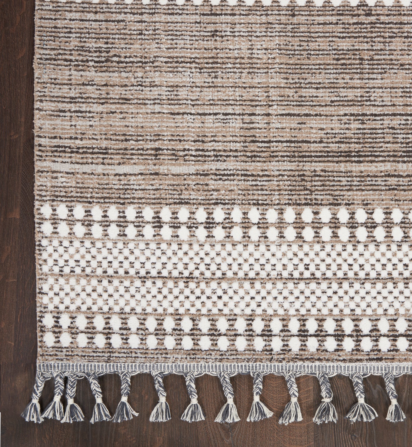 Nourison Home Asilah ASI02 Mocha Ivory  Contemporary Machinemade Rug