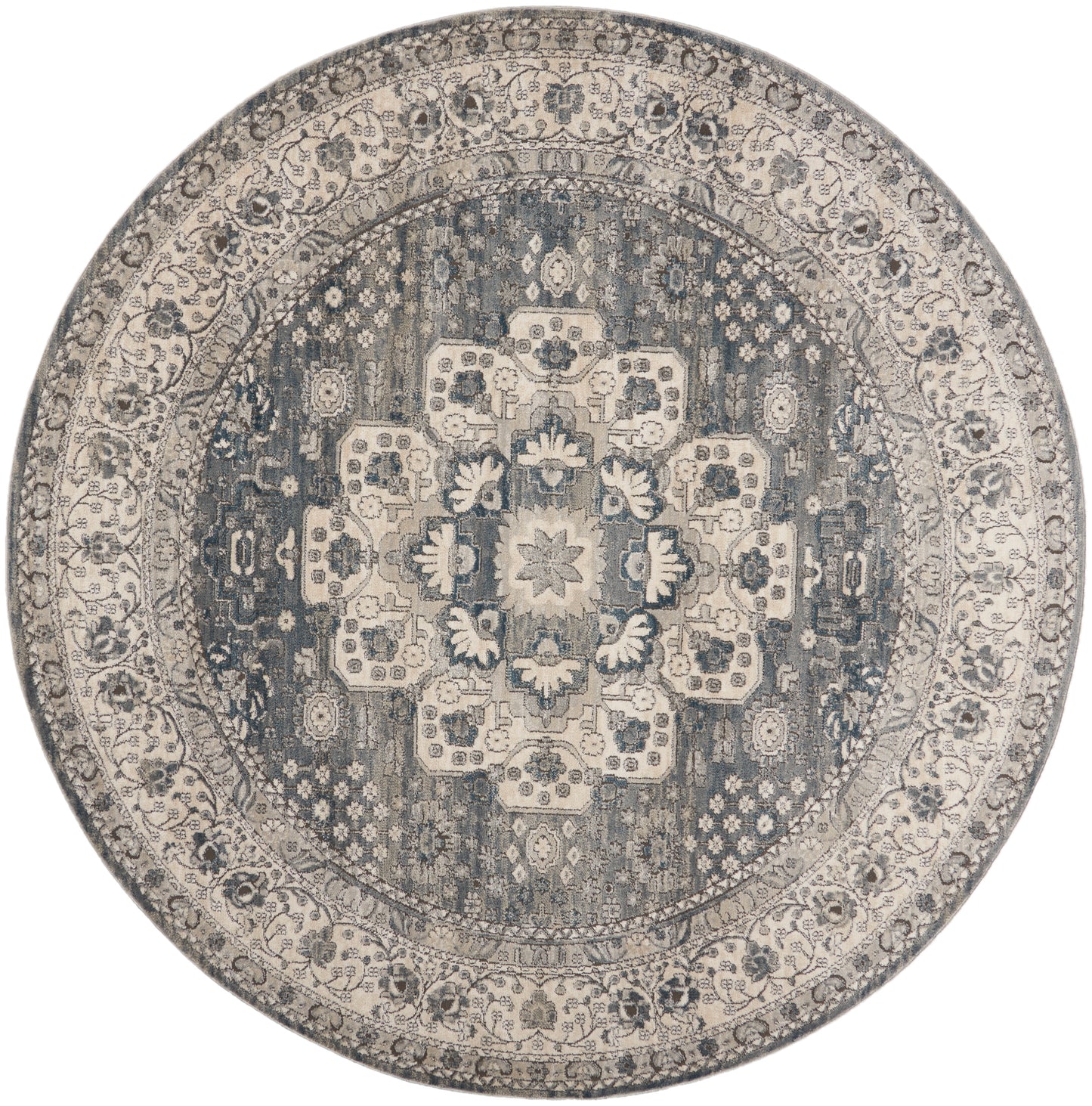 Nourison Home Quarry QUA07 Grey Ivory  Transitional Machinemade Rug