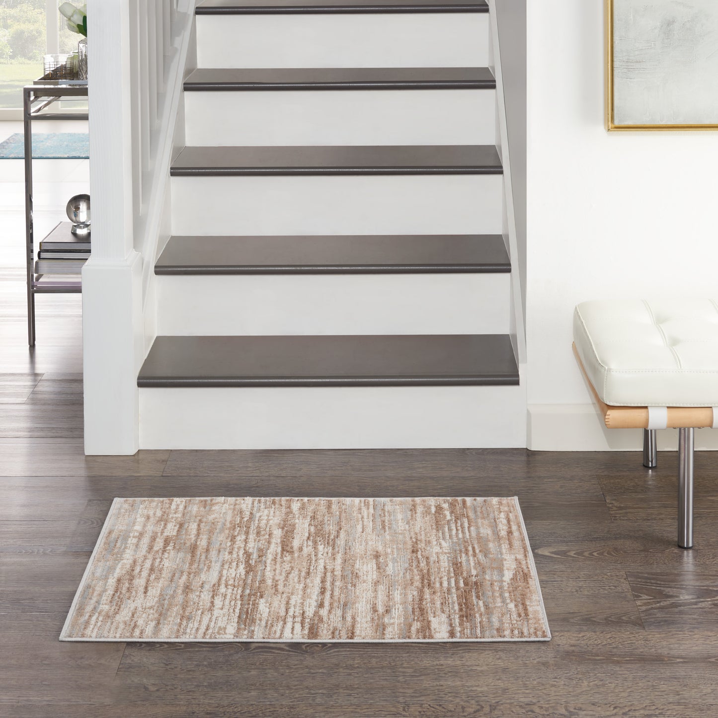 Nourison Home Elation ETN01 Ivory Grey  Contemporary Machinemade Rug