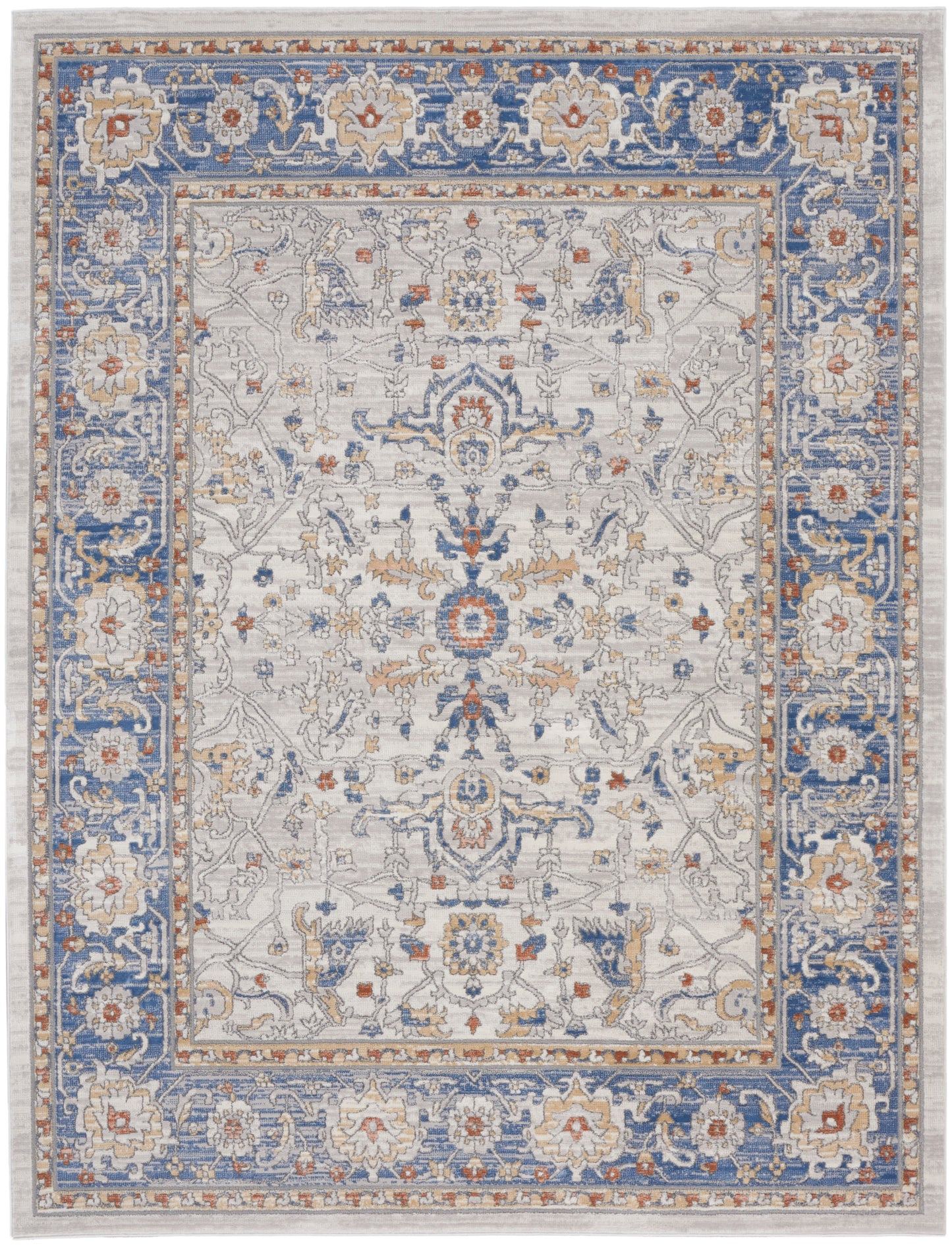 Nicole Curtis Series 4 SR402 Cream Blue  Traditional Machinemade Rug