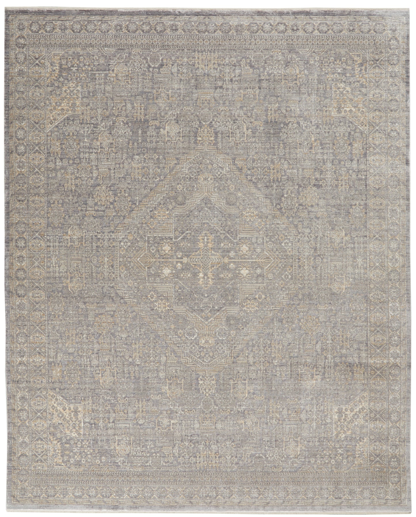 Nourison Home Lustrous Weave LUW02 Grey Beige   Machinemade Rug