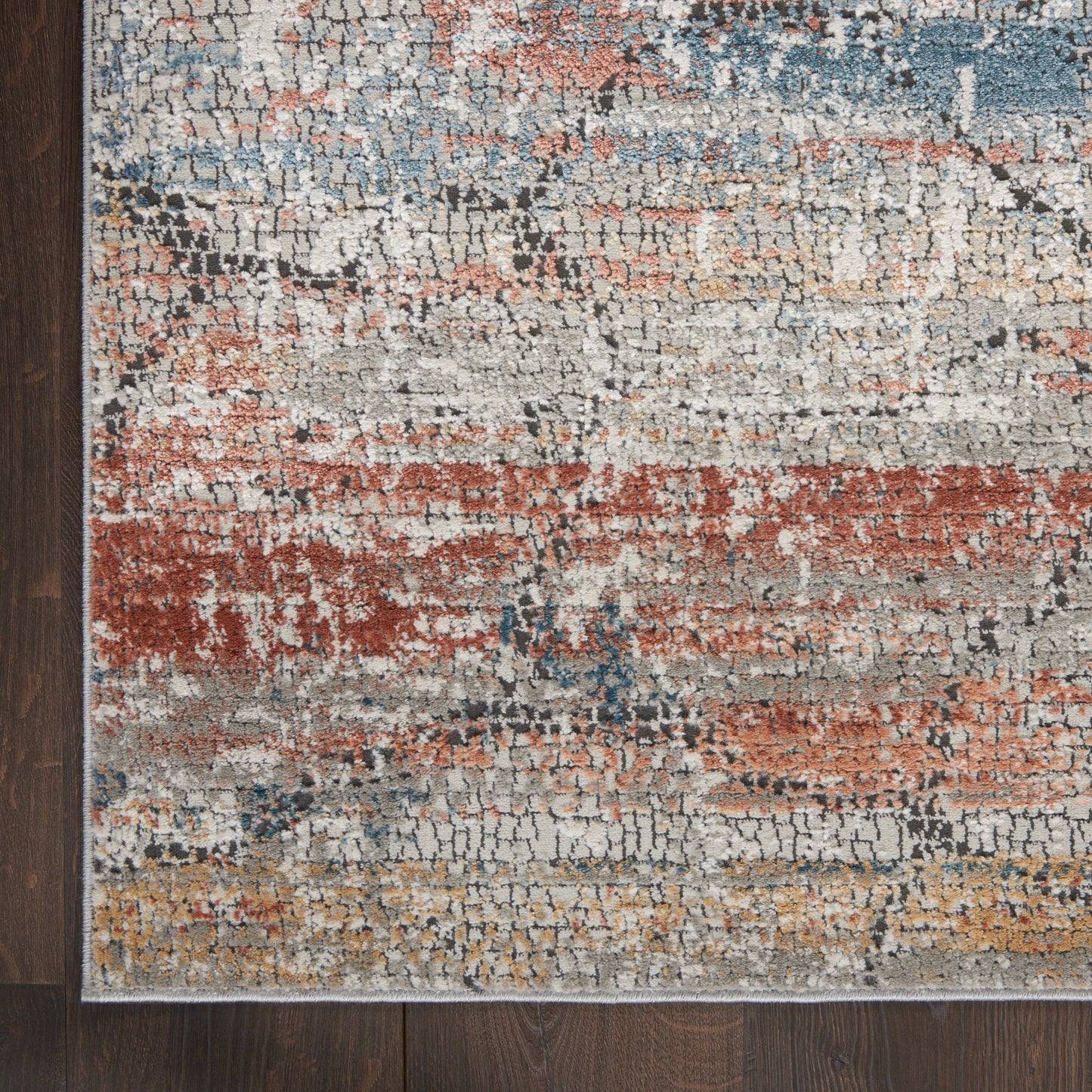 Nourison Home Rustic Textures RUS11 Multicolor  Contemporary Machinemade Rug