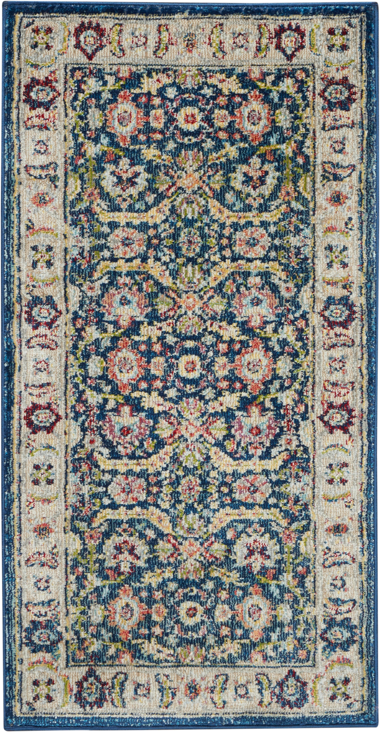 Nourison Home Ankara Global ANR13 Navy Multicolor Traditional Machinemade Rug