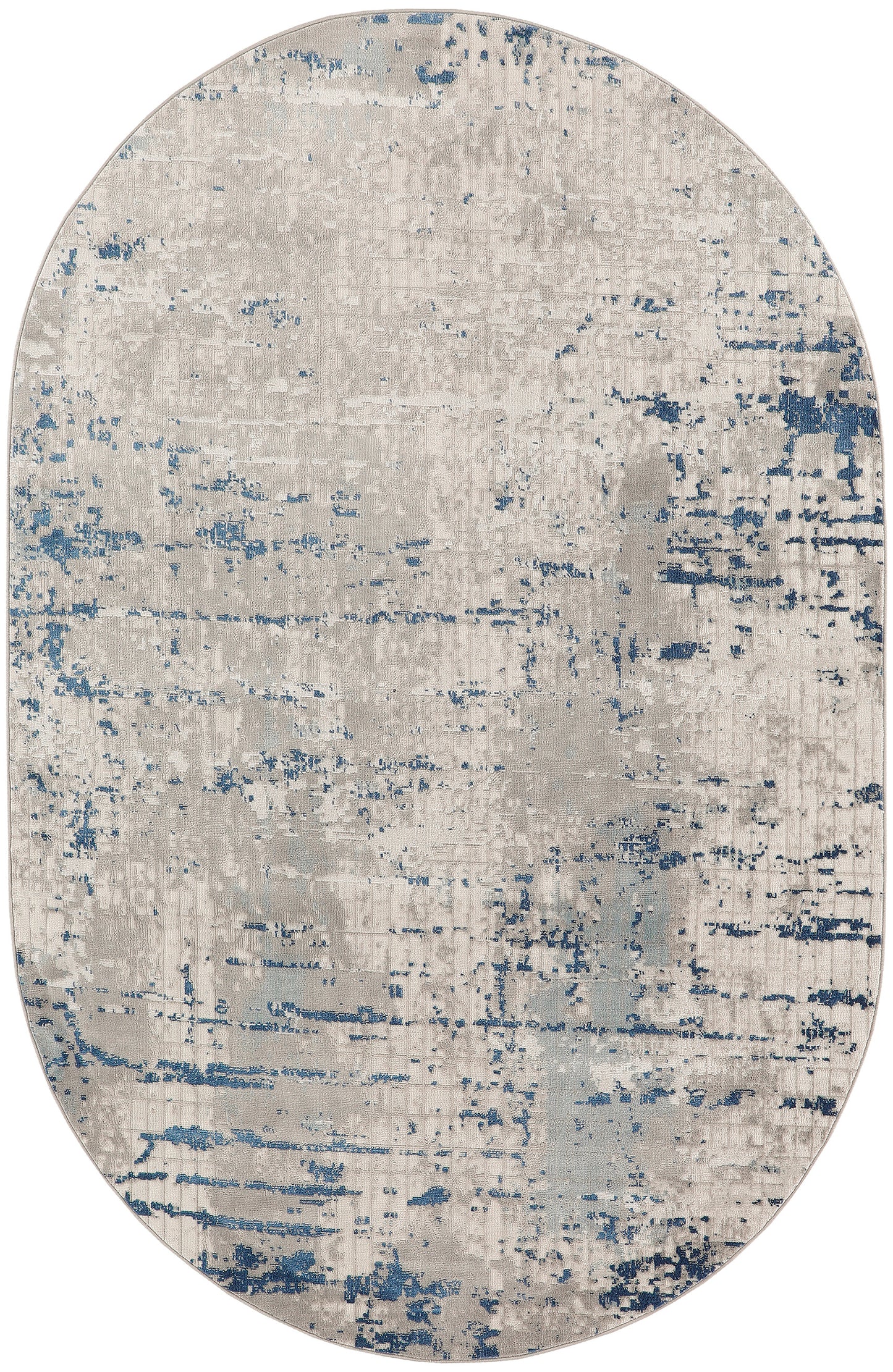 Nourison Home Quarry QUA01 Ivory Grey Blue  Contemporary Machinemade Rug