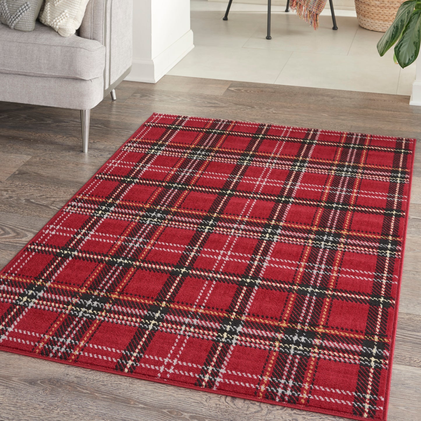 Nourison Home Grafix GRF03 Red  Contemporary Machinemade Rug