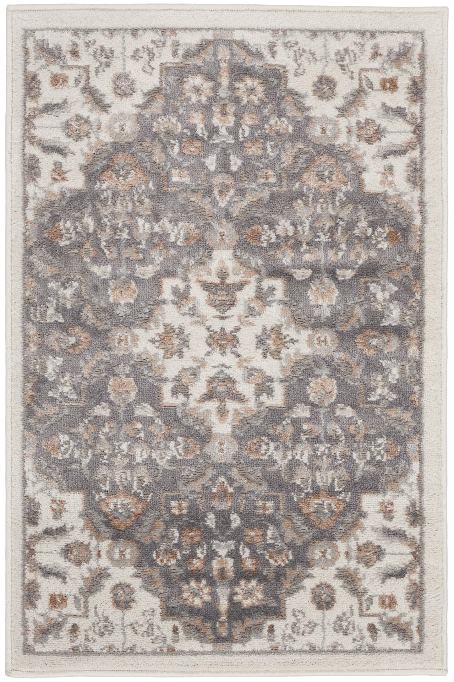 Nourison Home Elation ETN08 Ivory Grey Traditional Machinemade Rug