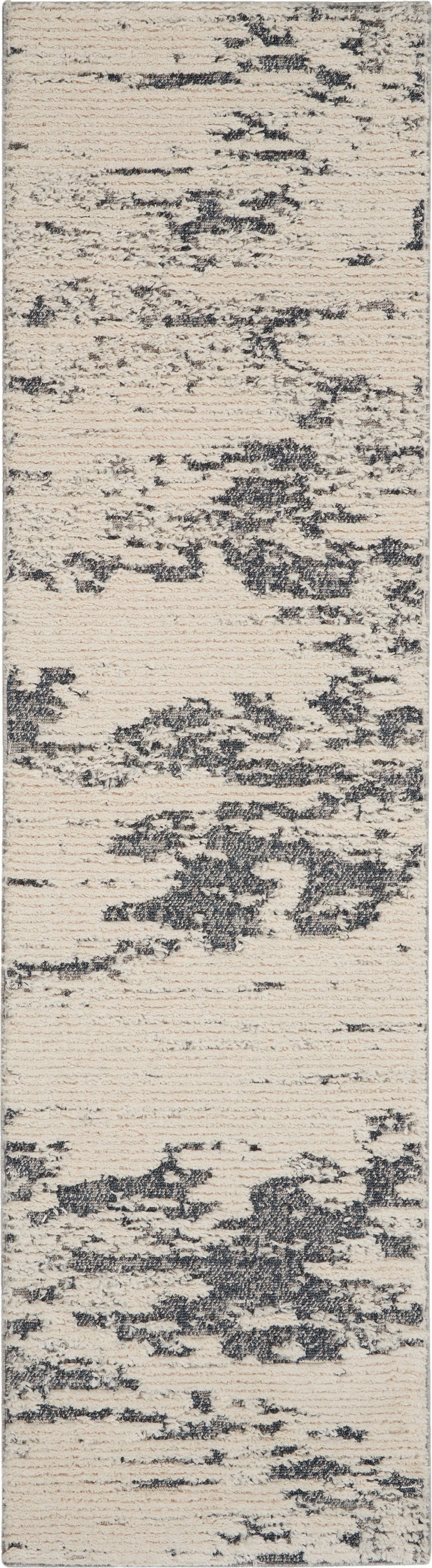 Nourison Home Zermatt ZER03 Ivory Blue Contemporary Machinemade Rug