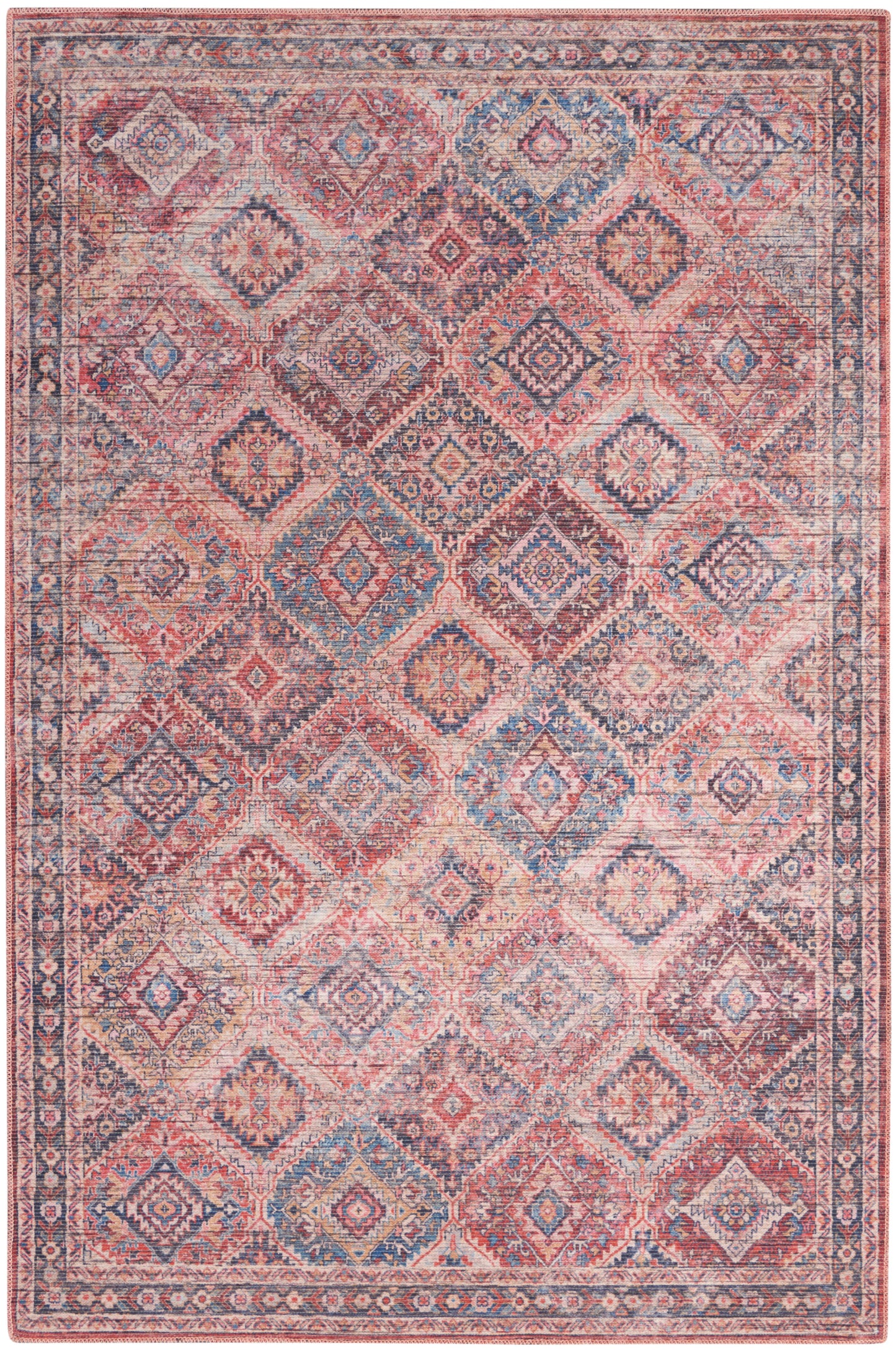 Nicole Curtis Machine Washable Series 1 SR103 Multicolor  Traditional Machinemade Rug