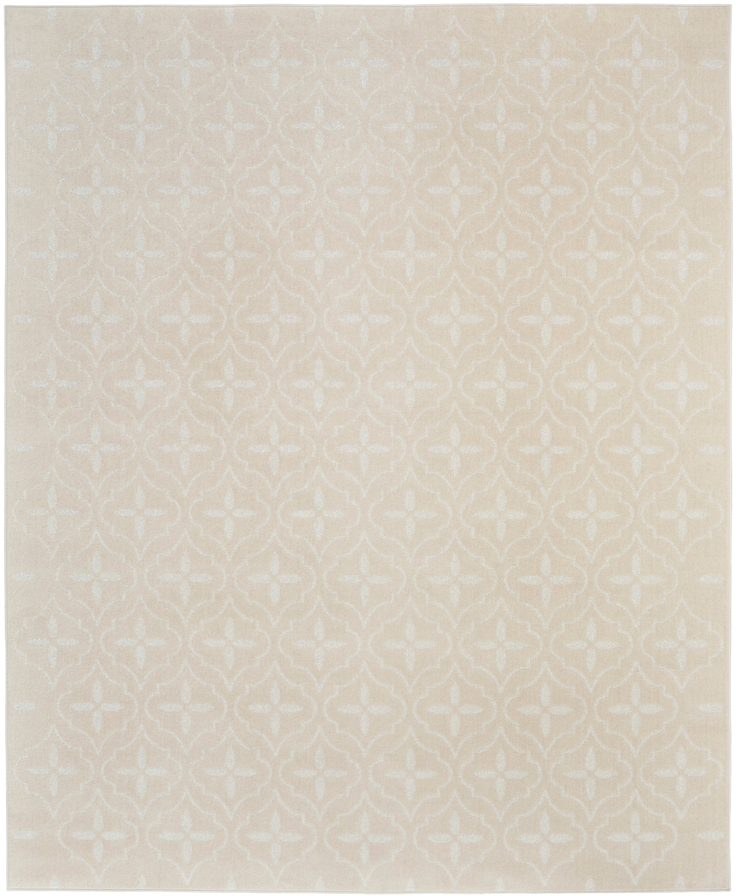 Nourison Home Nourison Essentials NRE04 Ivory Beige  Contemporary Machinemade Rug