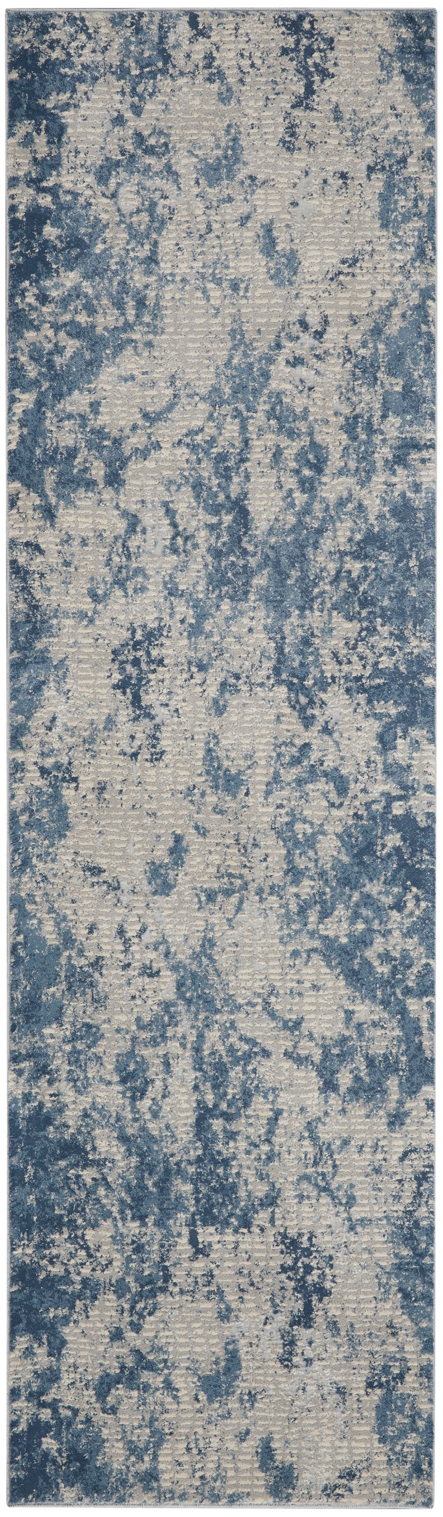 Nourison Home Rustic Textures RUS16 Grey Blue Contemporary Machinemade Rug