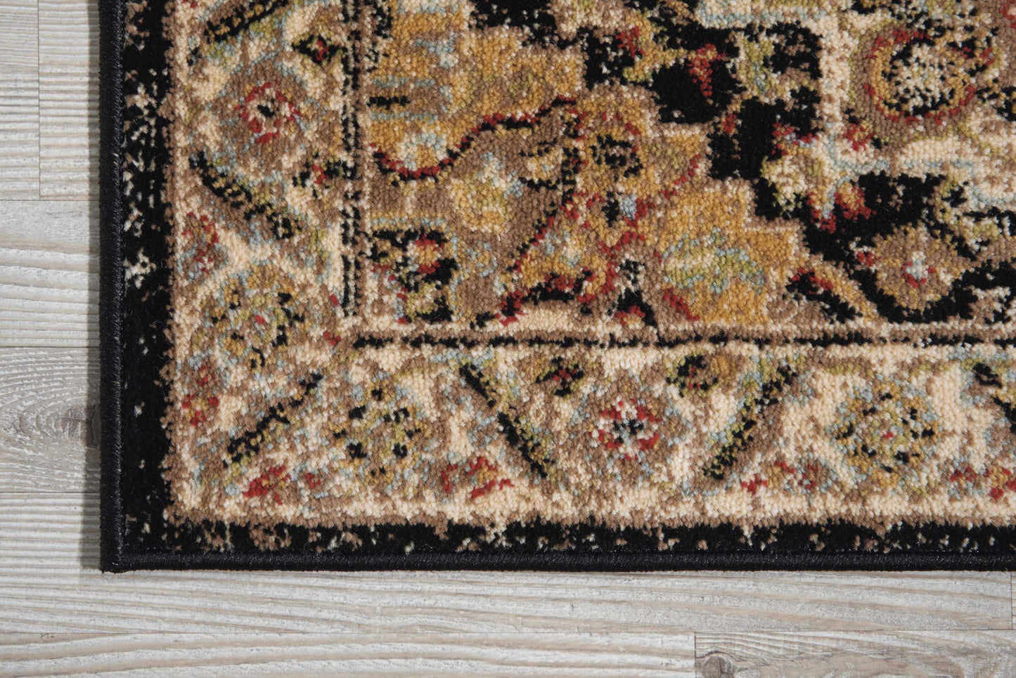 Nourison Home Delano DEL05 Black  Traditional Machinemade Rug