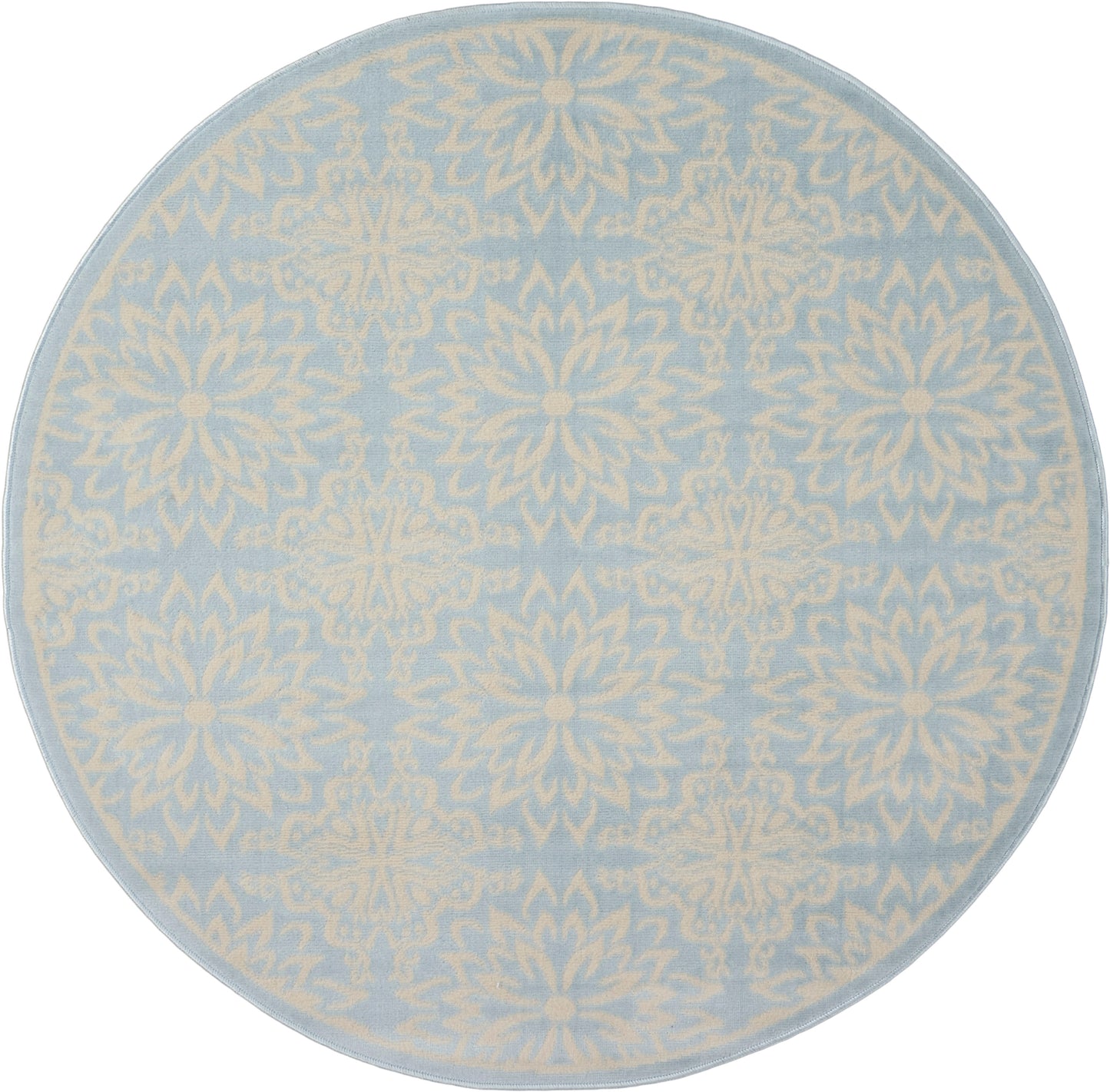 Nourison Home Jubilant JUB06 Ivory Light Blue  Transitional Machinemade Rug