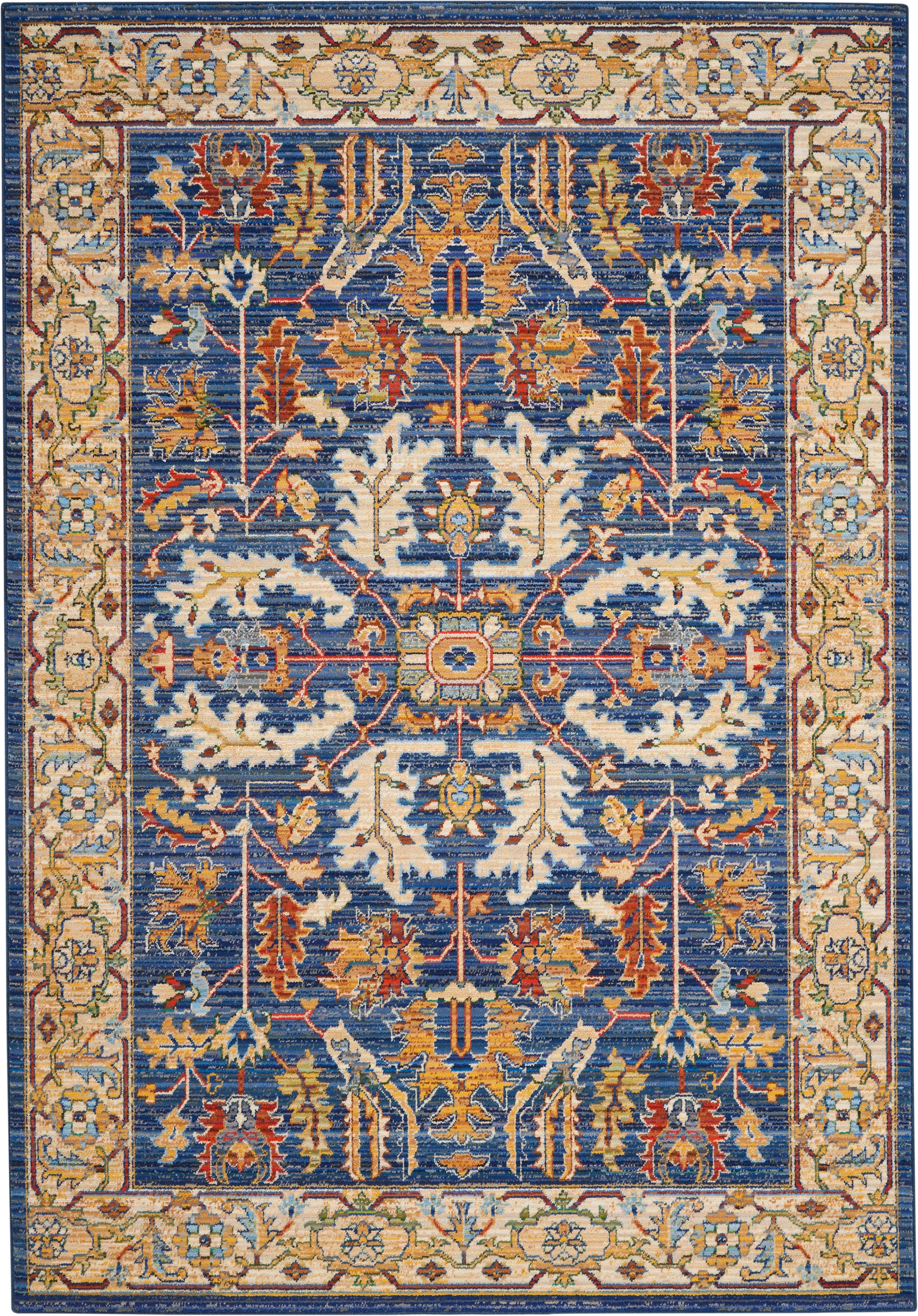 Nourison Home Majestic MST02 Denim Blue Traditional Woven Rug