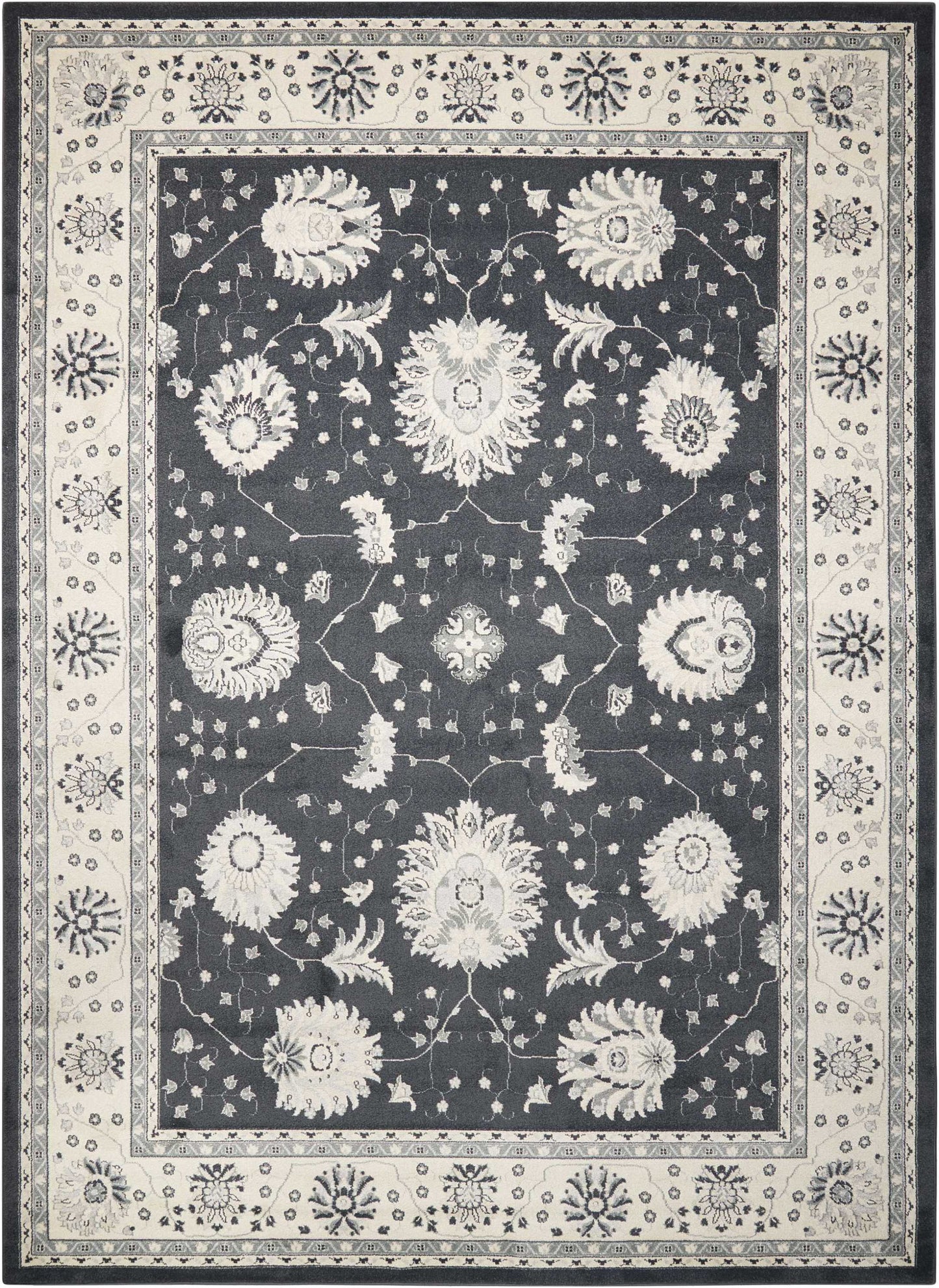 Nourison Home Maymana MYN03 Charcoal  Traditional Machinemade Rug