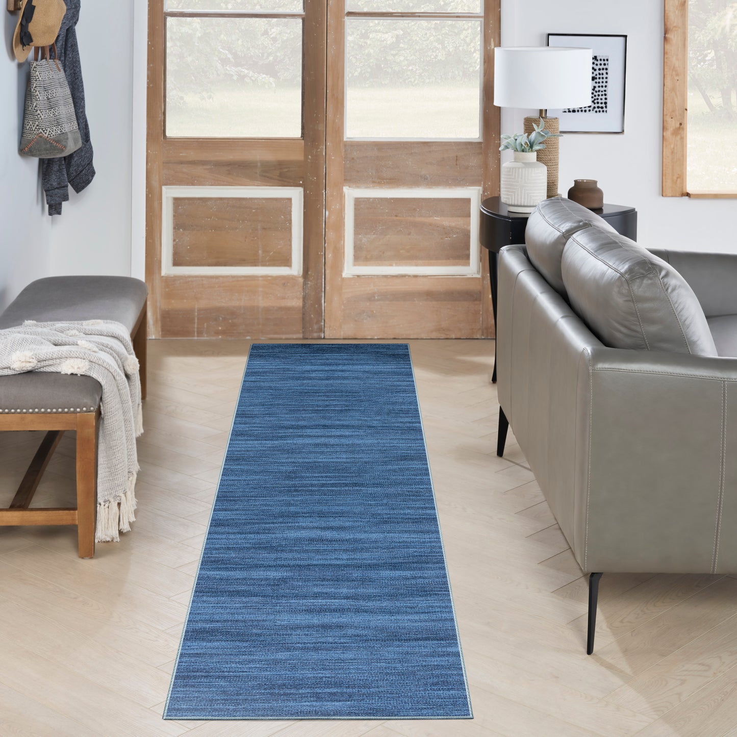 Nourison Home Nourison Washables NWB03 Blue  Contemporary Machinemade Rug