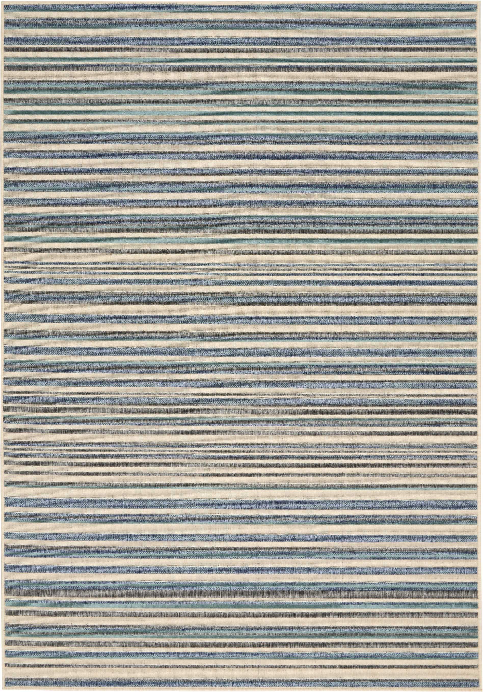 Barclay Butera Lido LID01 Blue Cream Contemporary Flat Weave Rug - Rugs - Barclay Butera - Atlanta Designer Rugs