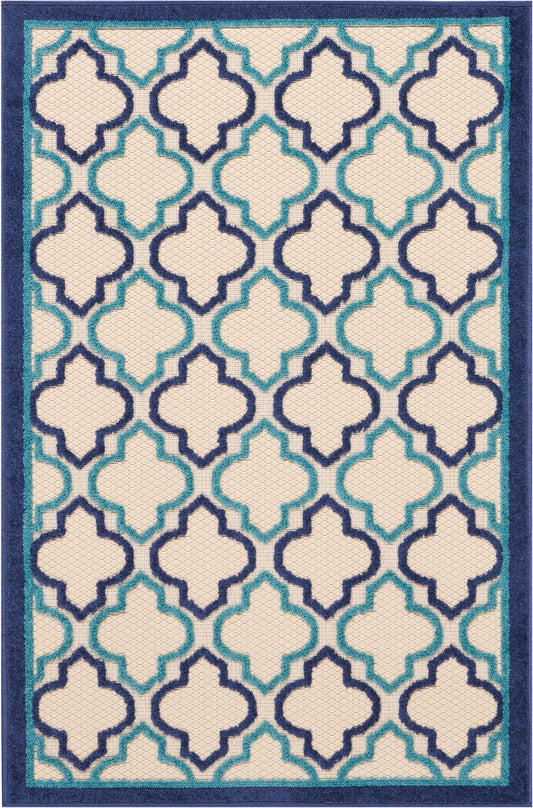 Nourison Home Aloha ALH06 Navy Contemporary Machinemade Rug