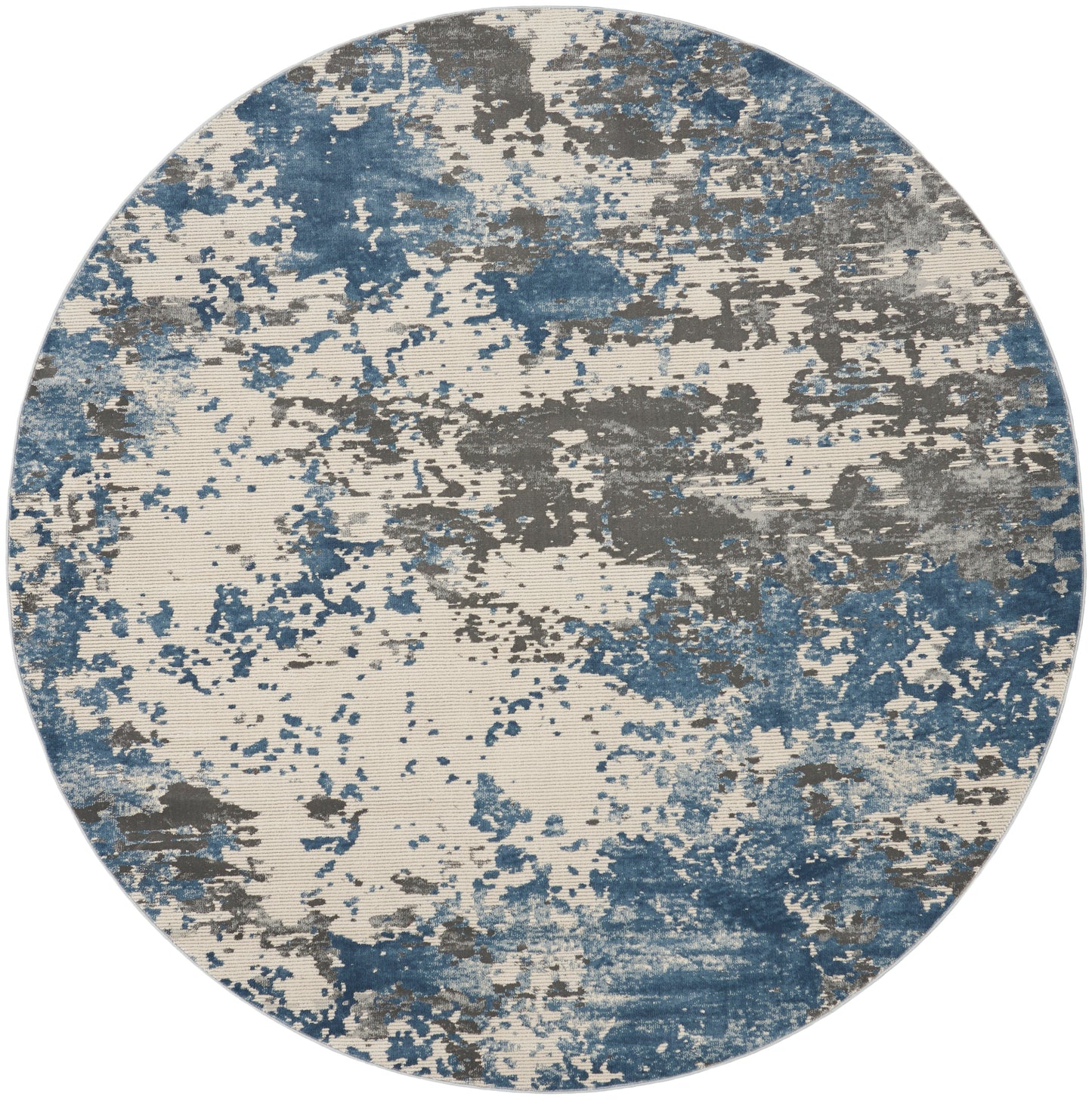 Nourison Home Rustic Textures RUS08 Grey Blue  Contemporary Machinemade Rug