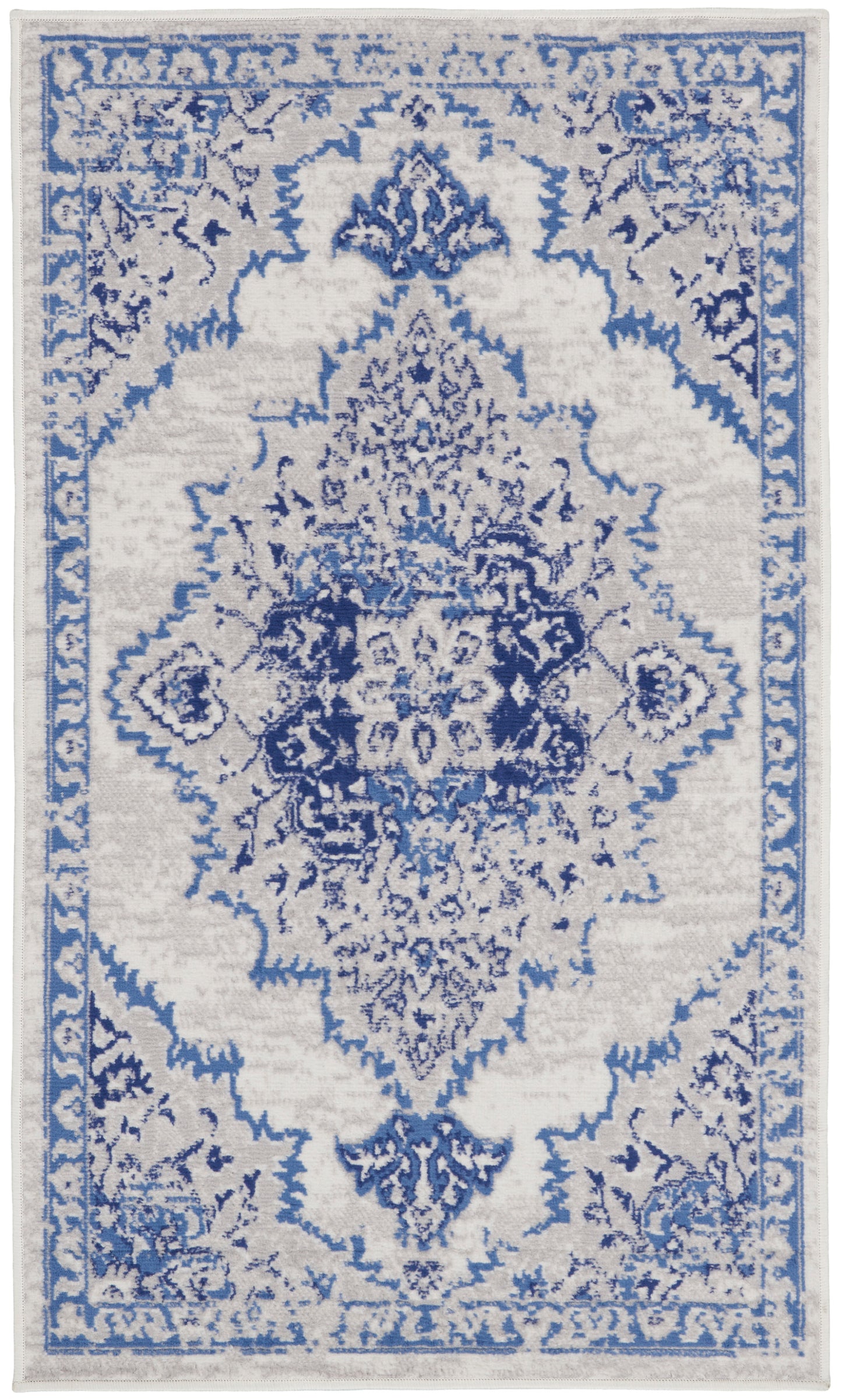 Nourison Home Whimsicle WHS14 Ivory Blue  Transitional Machinemade Rug