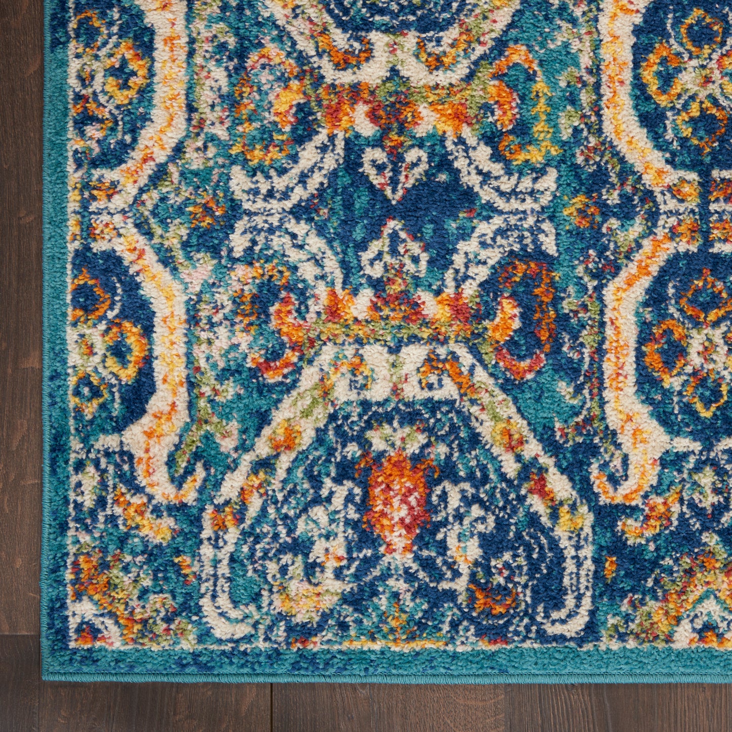 Nourison Home Allur ALR05 Blue Multicolor  Transitional Machinemade Rug