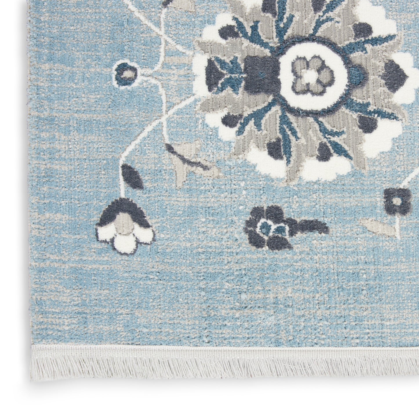 Nourison Home Lennox LEN04 Light Blue Grey  Transitional Machinemade Rug