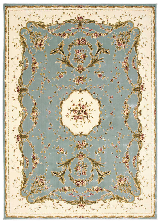 Nourison Home Bordeaux BOR01 Slate Blue Traditional Machinemade Rug