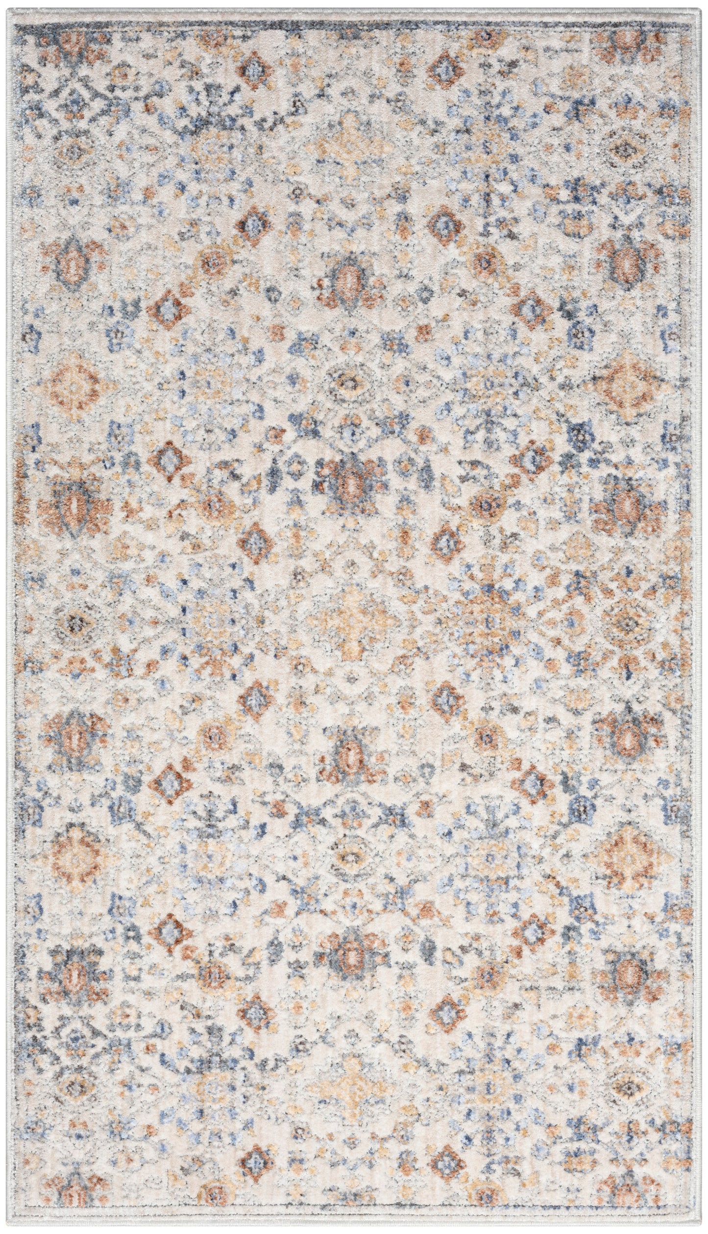 Nourison Home Elegant Heirlooms ELH02 Ivory Grey  Traditional Machinemade Rug