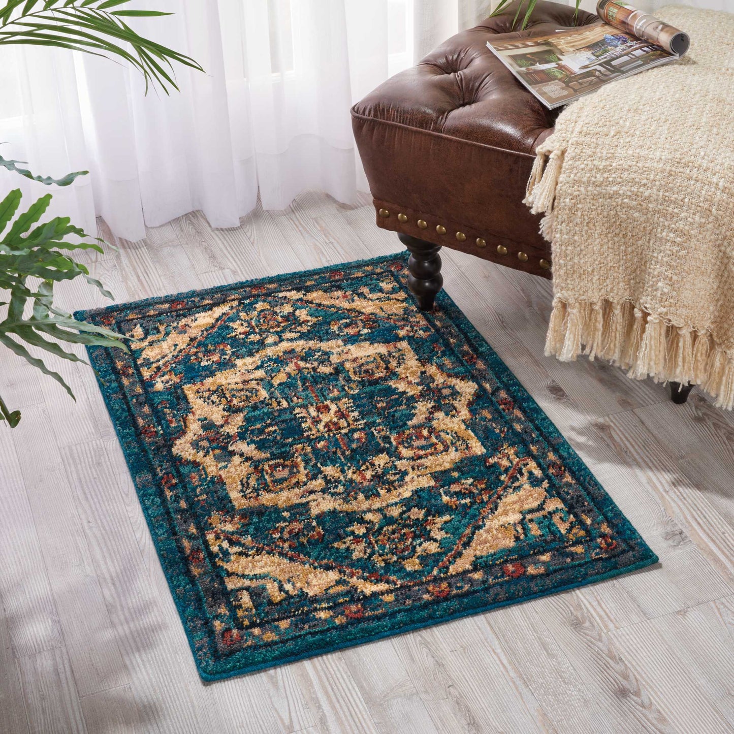 Nourison Home Nourison 2020 NR206 Teal  Traditional Loom Rug