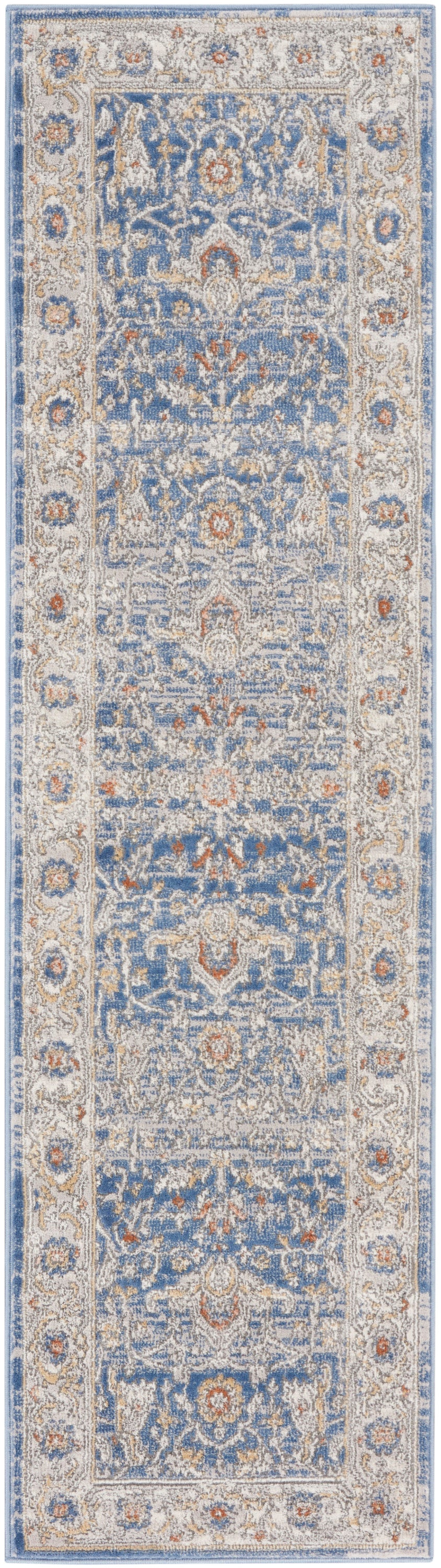 Nicole Curtis Series 4 SR402 Light Blue Grey  Traditional Machinemade Rug