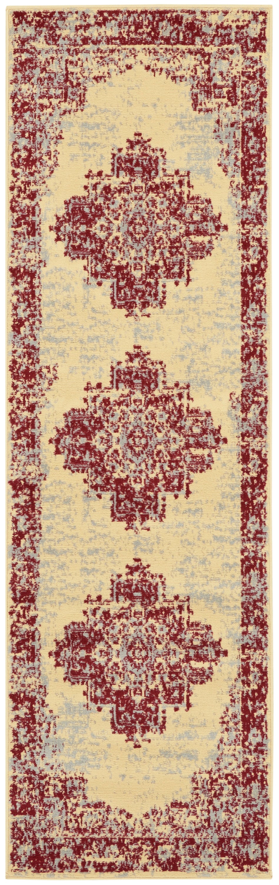 Nourison Home Grafix GRF14 Cream Red  Transitional Machinemade Rug