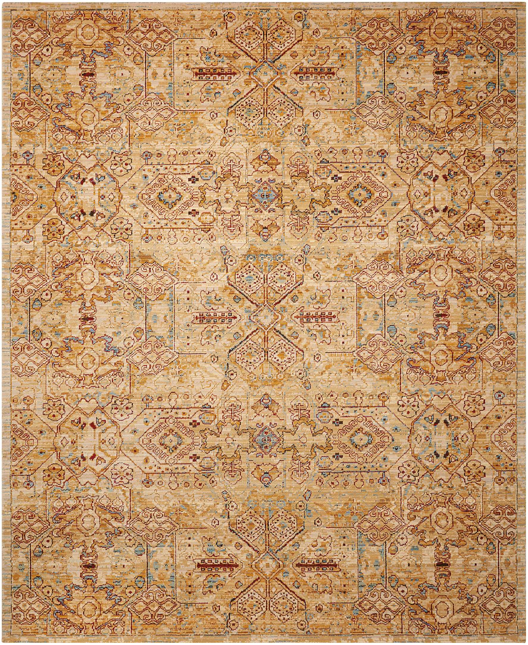 Nourison Home Rhapsody RH008 Light Gold Transitional Loom Rug