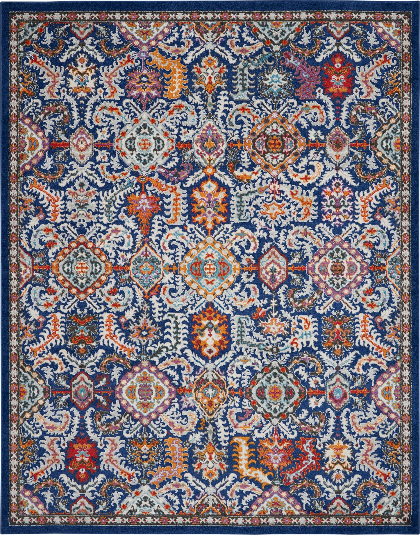 Nourison Home Passion PSN32 Blue Multicolor  Transitional Machinemade Rug